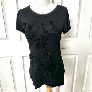 Forever Fashion black floral embellished top